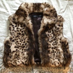 Adrienne landau rabbit fur vest